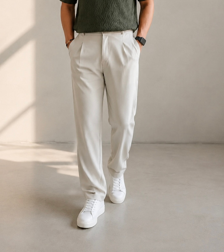 شلوار پارچه ای بگ استایل برند zara