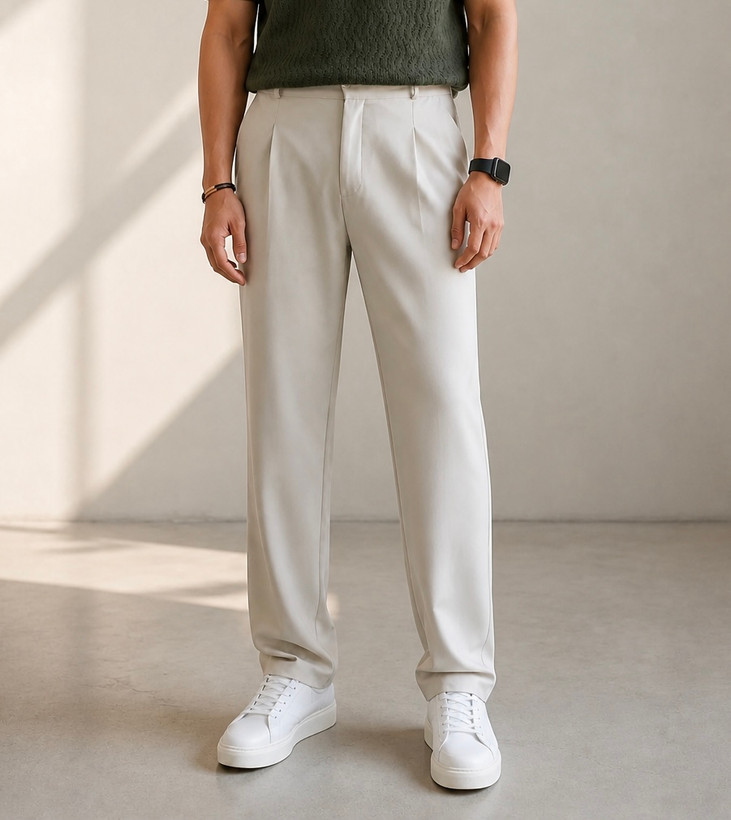 شلوار پارچه ای بگ استایل برند zara