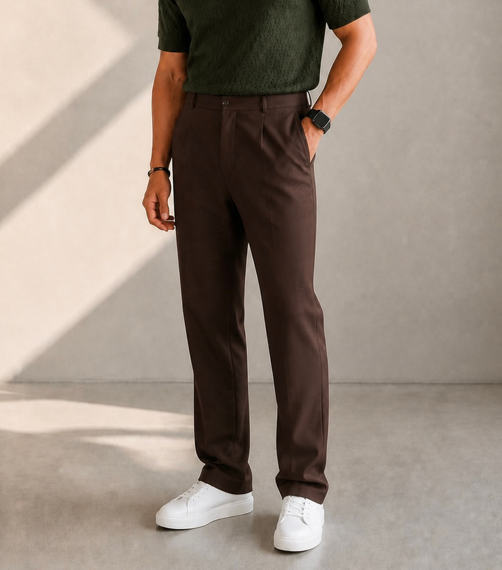 شلوار پارچه ای بگ استایل برند zara