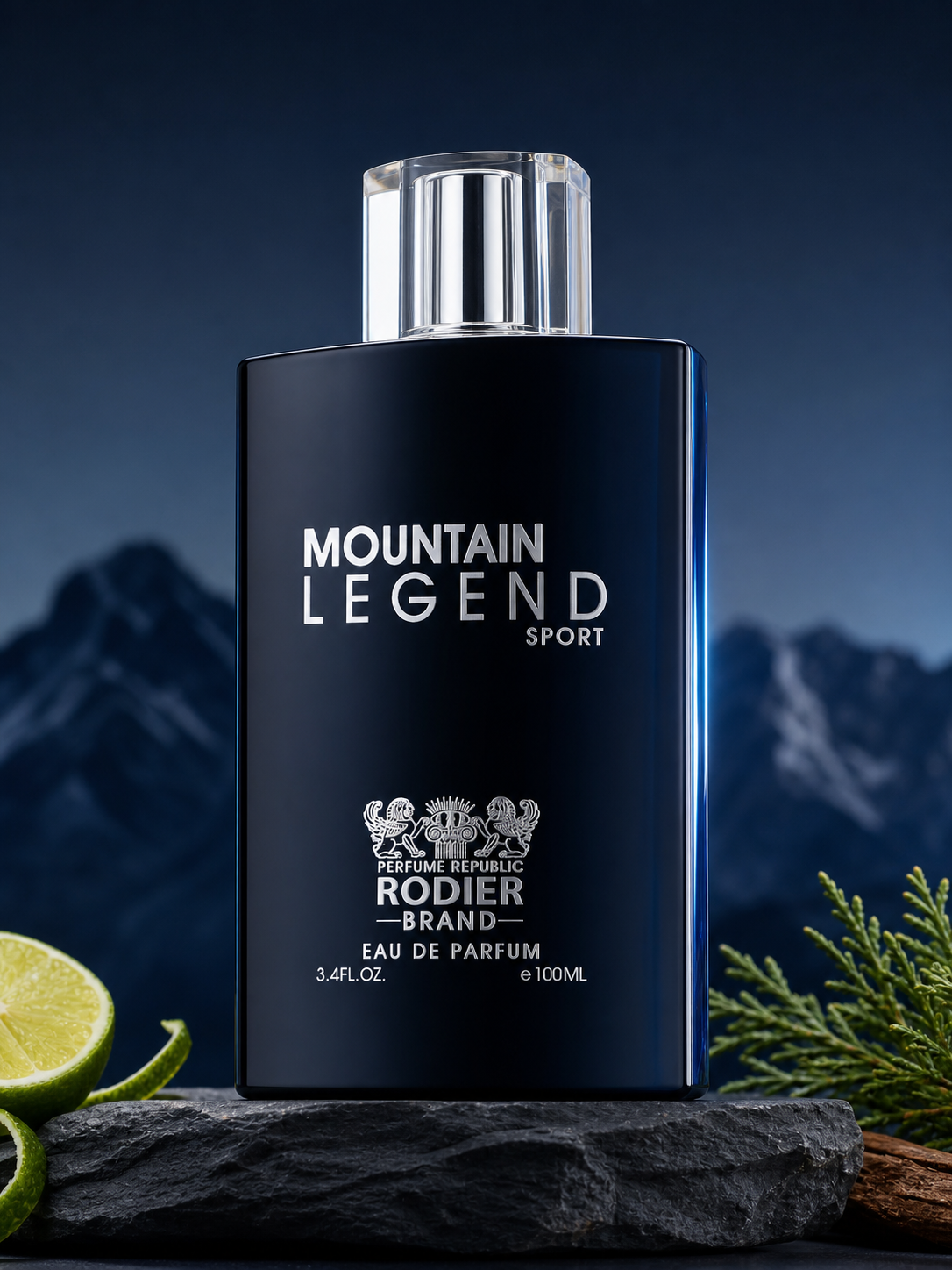 ادکلن مردانه برند رودیر مدل Mountain Legend Sport حجم ۱۰۰ میلی لیتر